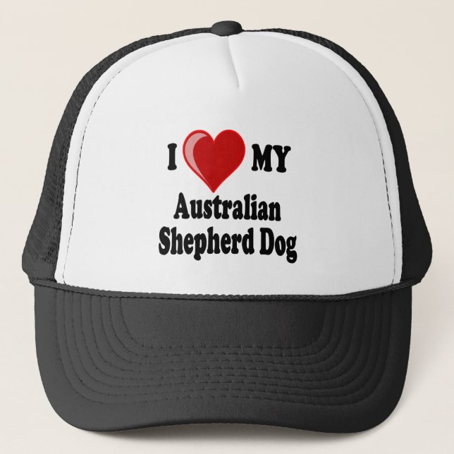 Casquette J'aime mon chien de berger australien (Devant)