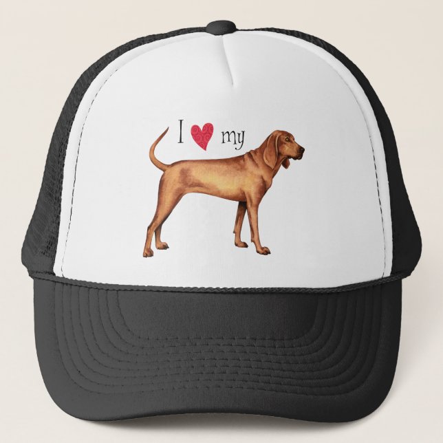 Casquette J'aime mon chien rouge (Devant)