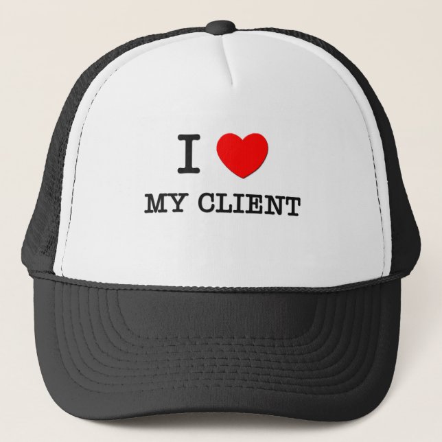 Casquette J'aime mon client (Devant)