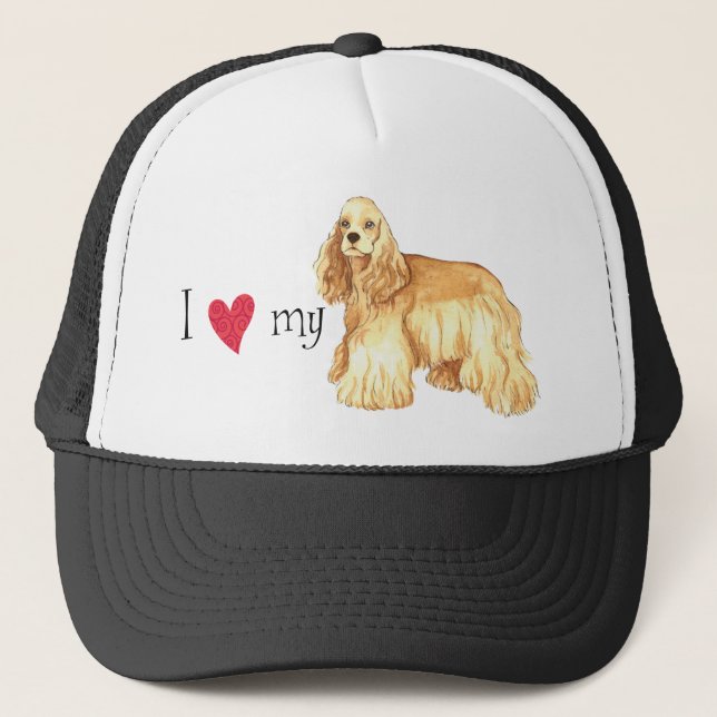 Casquette J'aime mon Cocker Spaniel (Devant)