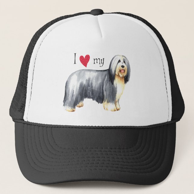 Casquette J'aime mon collie barrée (Devant)
