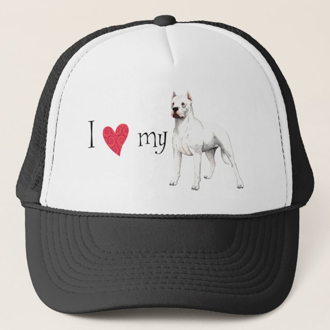 Casquette J'aime mon Dogo Argentino (Devant)