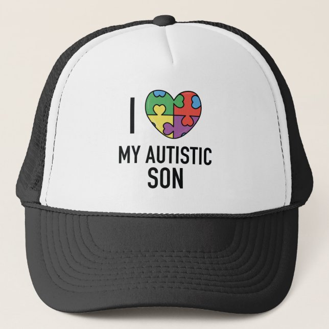 Casquette J'Aime Mon Fils Autiste (Devant)