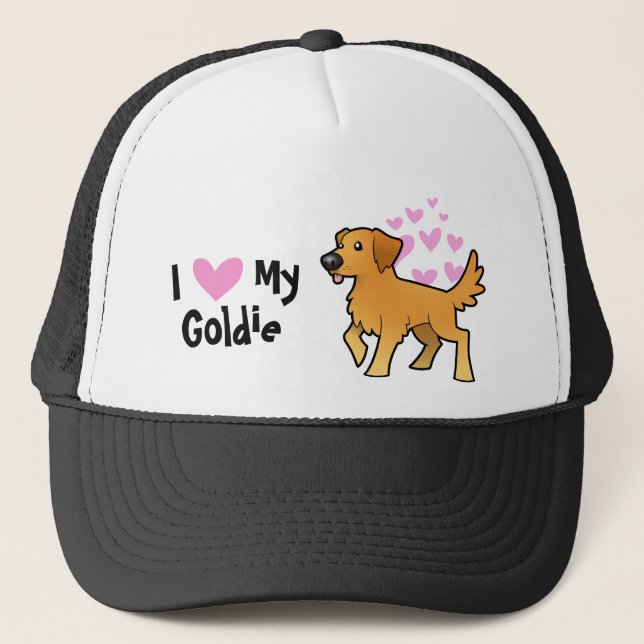 Casquette J'aime mon golden retriever (Devant)