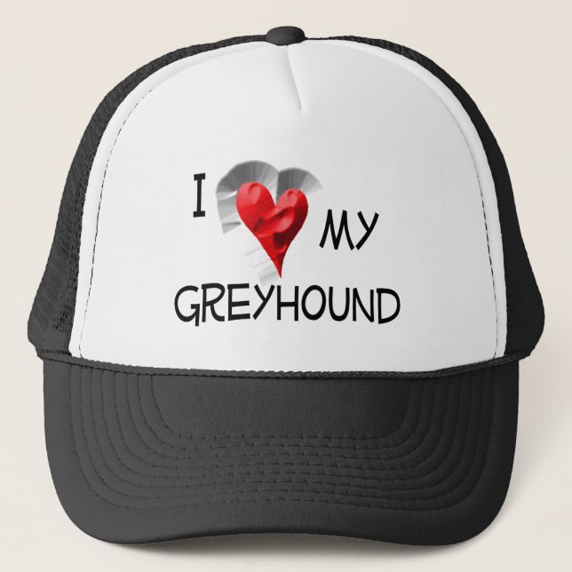 Casquette J'Aime Mon Greyhound (Devant)