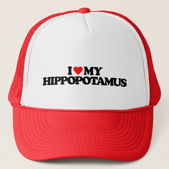 CASQUETTE J'AIME MON HIPPOPOTAMUS (Devant)