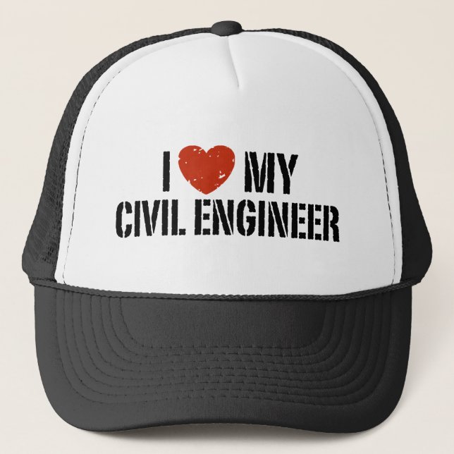 Casquette J'aime mon ingénieur civil (Devant)