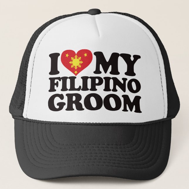Casquette J'aime mon marié philippin (Devant)