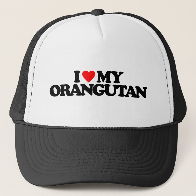 CASQUETTE J'AIME MON ORANGUTAN (Devant)