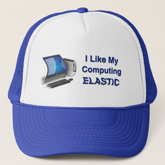 Casquette J'Aime Mon Ordinateur Élastique (Devant)