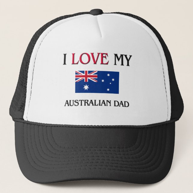 Casquette J'aime mon papa australien (Devant)