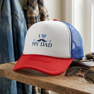 Casquette J'aime mon papa design de moustache drôle