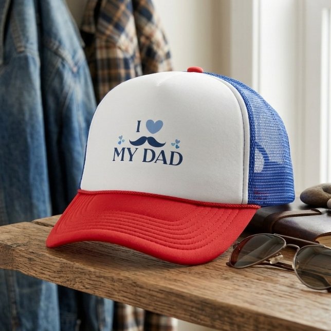 Casquette J'aime mon papa design de moustache drôle (Créateur téléchargé)