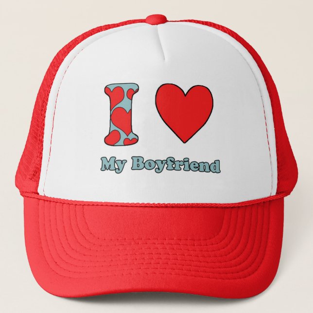 Casquette J'aime mon petit ami (Devant)