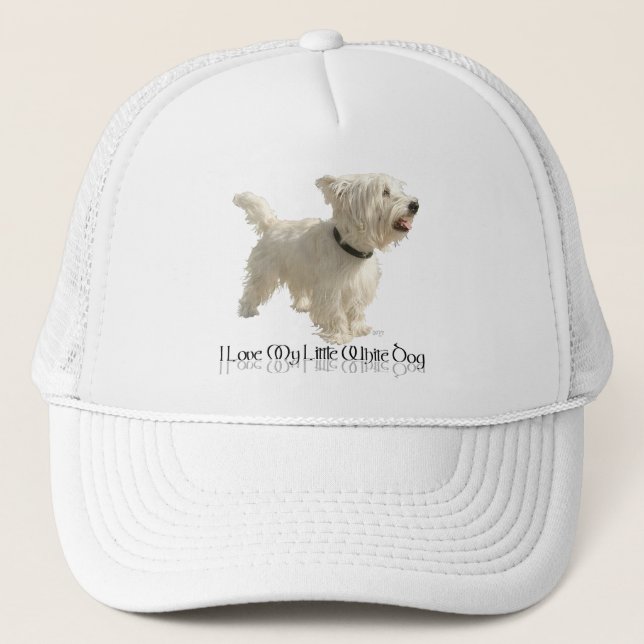 Casquette J'aime mon petit chien blanc - Westie (Devant)
