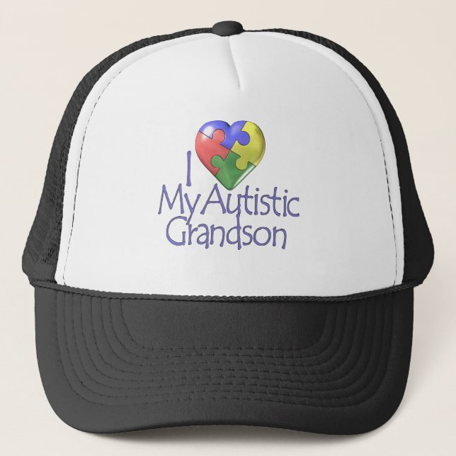 Casquette J'aime mon petit-fils autiste (Devant)