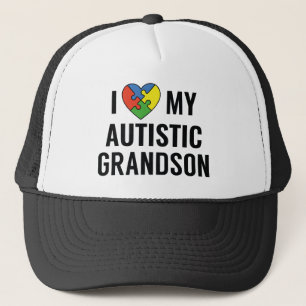 Casquette J'Aime Mon Petit-Fils Autiste