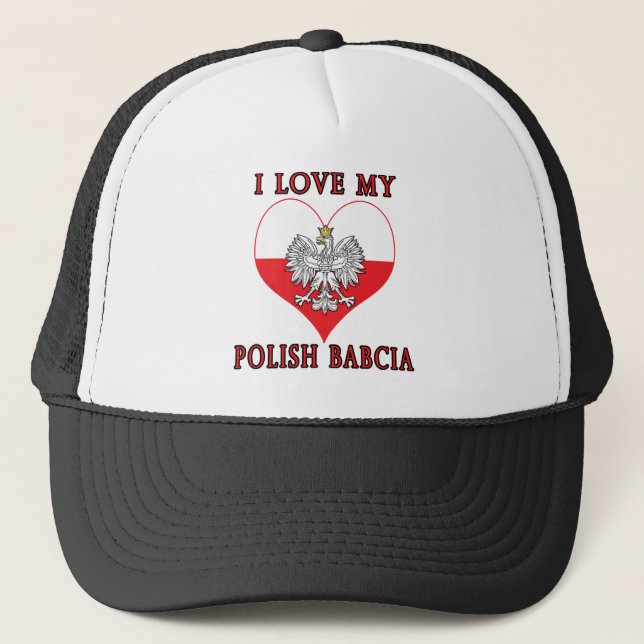Casquette J'Aime Mon Polonais Babcia (Devant)