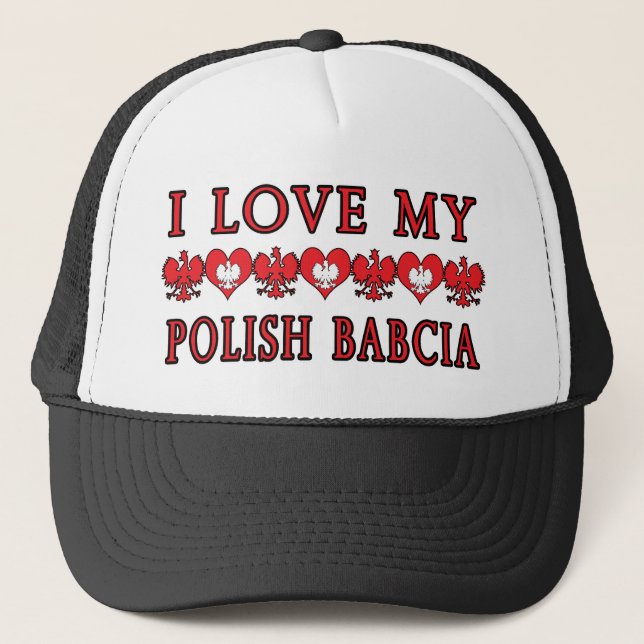 Casquette J'Aime Mon Polonais Babcia (Devant)