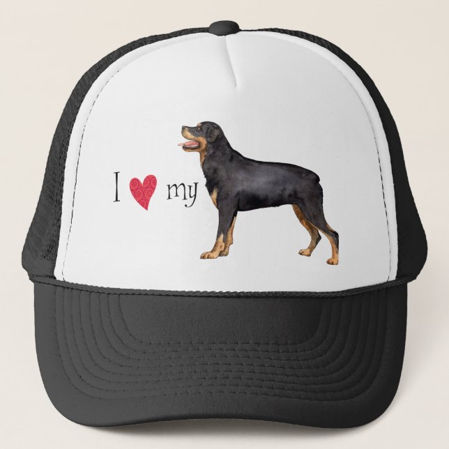 Casquette J'aime mon rottweiler (Devant)