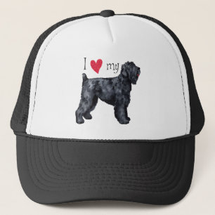 Casquette J'aime mon russe noir Terrier
