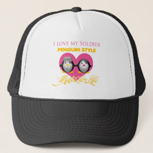 Casquette J'aime mon style de pingouin de soldat