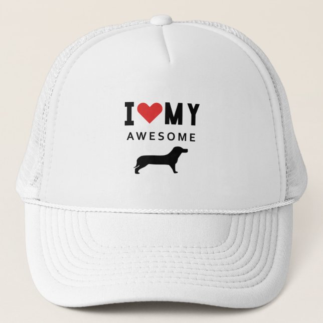 Casquette J'aime mon super chien de chat (Devant)