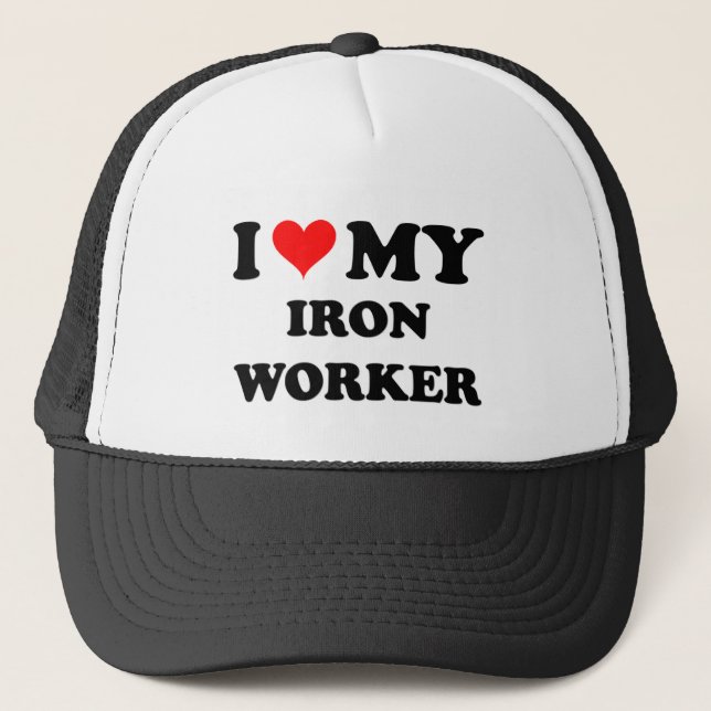 Casquette J'aime mon travailleur de fer (Devant)