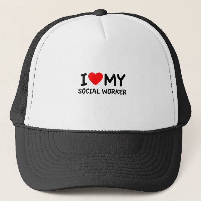 Casquette J'aime mon travailleur social (Devant)