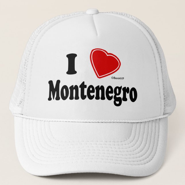 Casquette J'aime Monténégro (Devant)