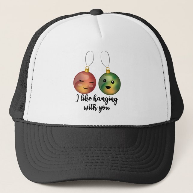 Casquette J'Aime Passer Avec Vous Les Ornements De Noël (Devant)