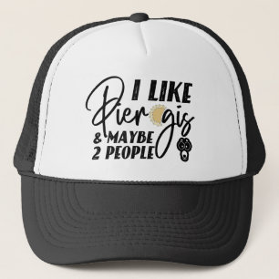 Casquette J'Aime Pierogis Et Peut-Être 2 Personnes Drôle Pla