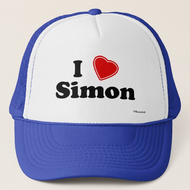 Casquette J'aime Simon (Devant)