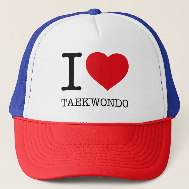 CASQUETTE J'AIME TAEKWONDO (Devant)