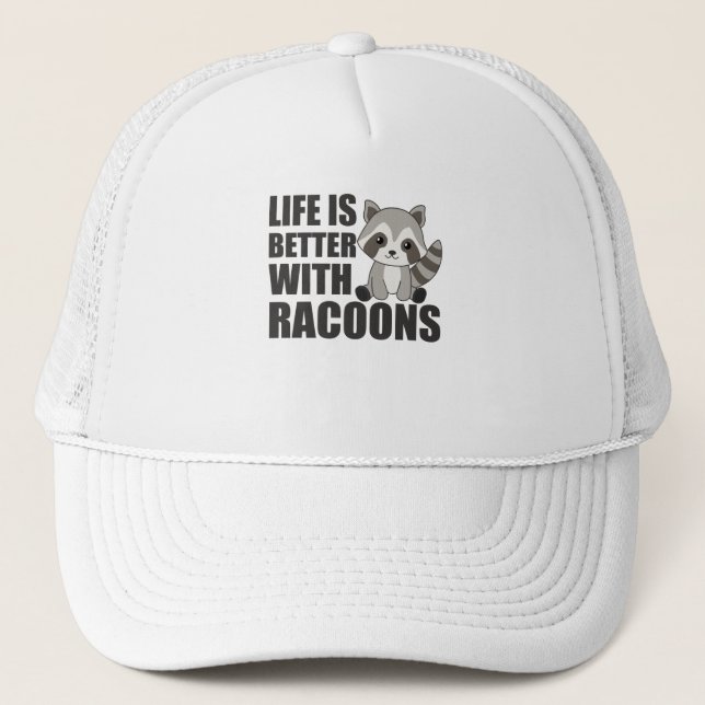 Casquette J'Aime Vraiment Racoons Cute Raccoon (Devant)