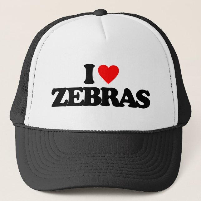 CASQUETTE J'AIME ZEBRAS (Devant)