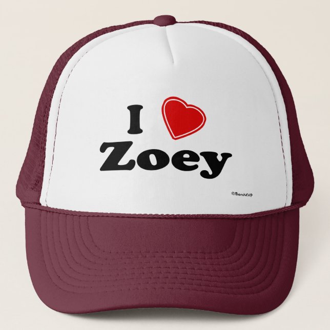 Casquette J'aime Zoey (Devant)