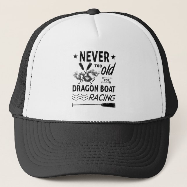 Casquette Jamais trop vieux pour les courses de dragons! (Devant)