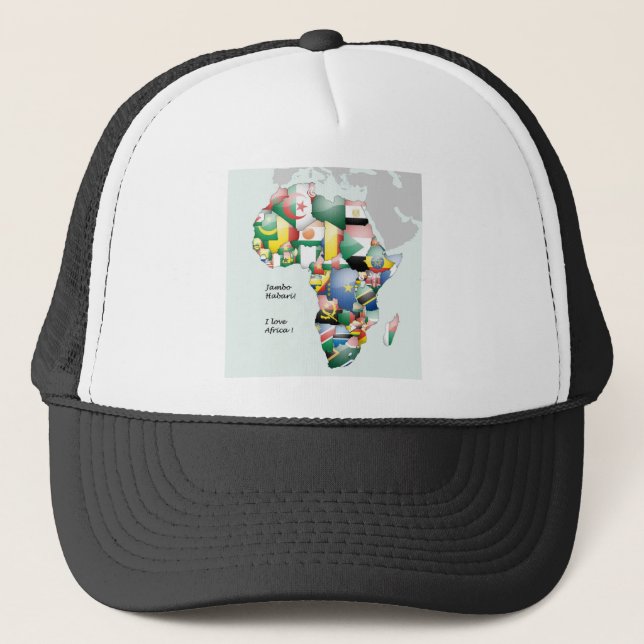 Casquette Jambo Habari Afrique ! J'aime l'Afrique (Devant)