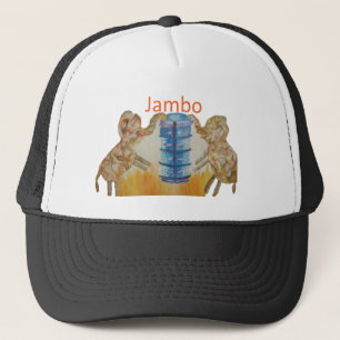 Casquette Jambo Jumbo African Kids Elephants Art Imprimer