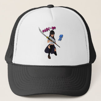 CASQUETTE JAPAN/GIRL/LADY/SAMURAI/ANIME/GAME/JAPANESE/KANJI/