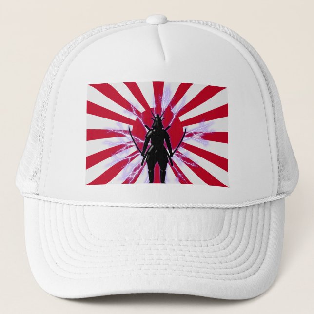 Casquette Japanese Flag & Rising Sun Samurai Warrior (Devant)