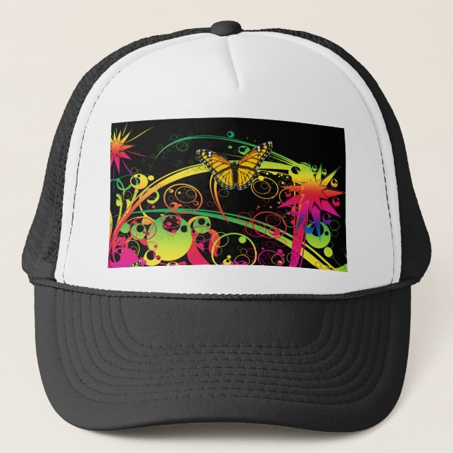 Casquette Jardin magique avec papillons (Devant)