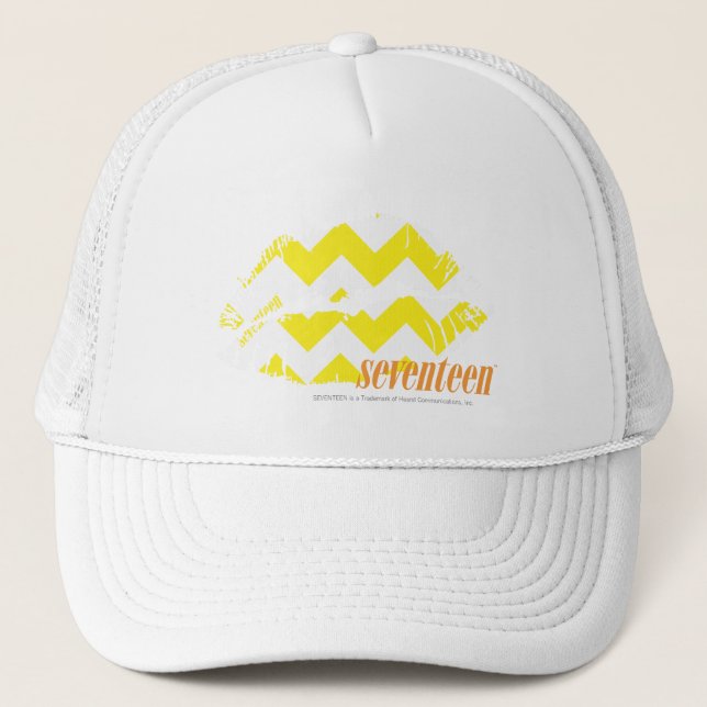 Casquette Jaune de zigzag (Devant)