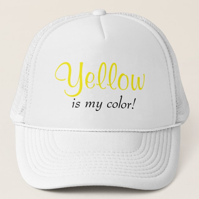 Casquette Jaune est ma citation de couleur mignonne (Devant)