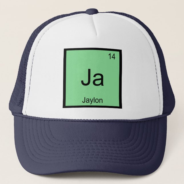 Casquette Jaylon Nom Élément Chimique Tableau Périodique (Devant)
