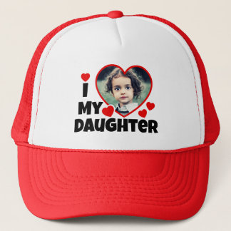 Casquette J'Coeur Ma Fille Photo Personnalisée