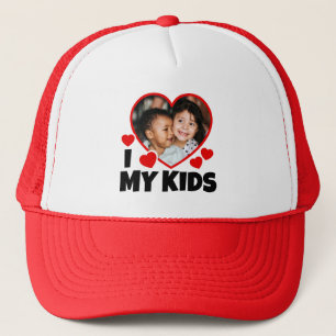 Casquette J'Coeur Mes Enfants Photo Personnalisée