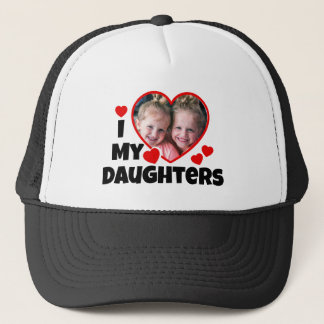 Casquette J'Coeur Mes Filles Photo Personnalisée