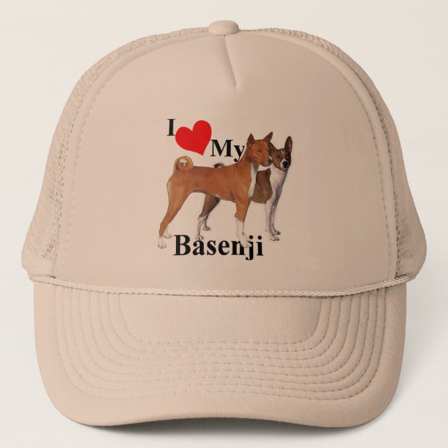 Casquette J'Coeur Mon Basenji (Devant)